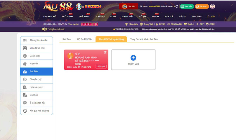 rút tiền Mu88